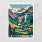 Lauterbrunnen Zwitserland Reizen Briefkaart (Voorkant)