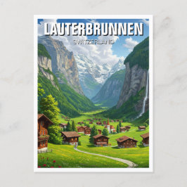 Lauterbrunnen Zwitserland Reizen Briefkaart