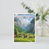 Lauterbrunnen Zwitserland Reizen Briefkaart (Staand voorkant)