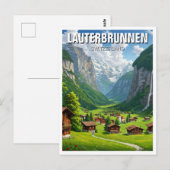 Lauterbrunnen Zwitserland Reizen Briefkaart (Voorkant / Achterkant)