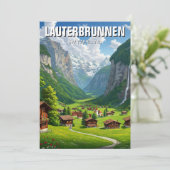 Lauterbrunnen Zwitserland Reizen Feestdagenkaart (Staand voorkant)