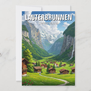 Lauterbrunnen Zwitserland Reizen Feestdagenkaart