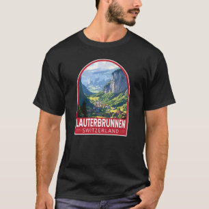 Lauterbrunnen Zwitserland Reizen Kunst Vintage T-shirt