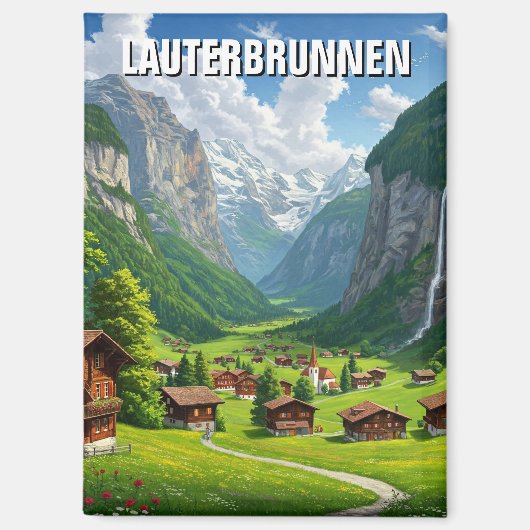 Lauterbrunnen Zwitserland Reizen Magneet (Voorkant)