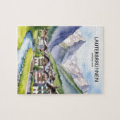 Lauterbrunnen Zwitserland vintage Travel Art Legpuzzel (Horizontaal)
