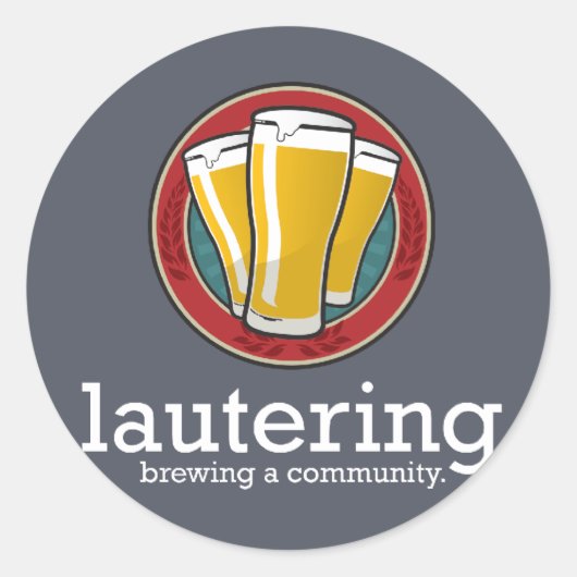 Lautering Ronde Sticker - Blad (Voorkant)