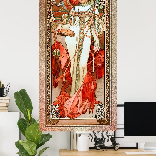 L'Automne by Alphonse Mucha Poster (Thuiskantoor)