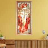 L'Automne door Alphonse Mucha Canvas Afdruk (Insitu (Woonkamer))
