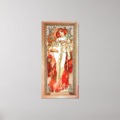 L'Automne door Alphonse Mucha Canvas Afdruk (Voorkant)
