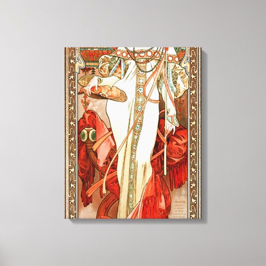 L'Automne door Alphonse Mucha Canvas Afdruk (Voorkant)