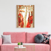 L'Automne door Alphonse Mucha Canvas Afdruk (Insitu (Woonkamer))