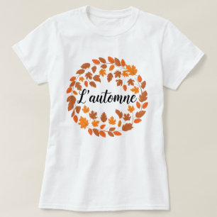 L'automne, Franse herfstillustratie, Herfst T-shirt