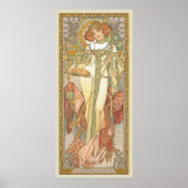 L'Automne Season Art Nouveau Alphonse Mucha Poster (Voorkant)