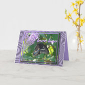 Lav-vlinder de Geheime om het even welke Kaart (Gele Bloem)