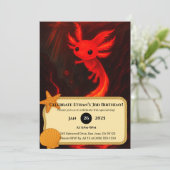 Lava Axolotl op de verjaardag van de afgrond Kaart (Staand voorkant)