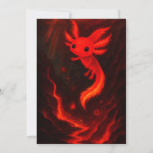 Lava Axolotl op de verjaardag van de afgrond Kaart (Achterkant)