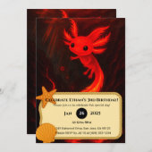 Lava Axolotl op de verjaardag van de afgrond Kaart (Voorkant / Achterkant)