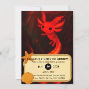 Lava Axolotl op de verjaardag van de afgrond Kaart