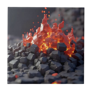 Lava Blokken Tegeltje