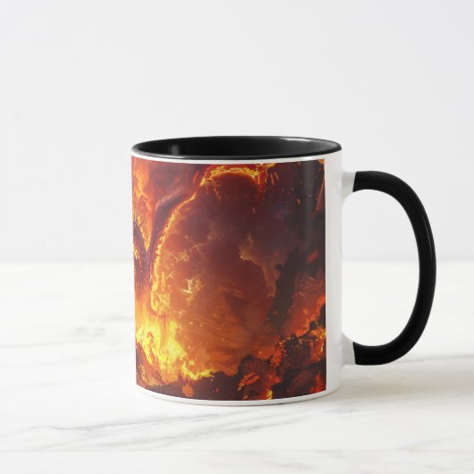 Lava Dragon 11oz Ceramic Mug Mok (Rechts)