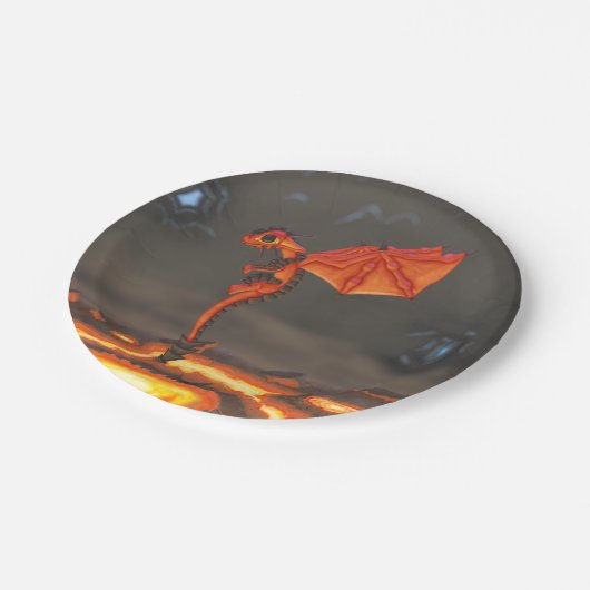 Lava Dragon Papieren Bordje (Gekanteld)