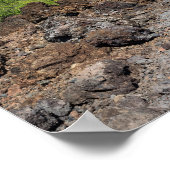 lava en berglandschap langs Hoapili Trail Poster (Hoek)