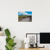 lava en berglandschap langs Hoapili Trail Poster (Thuiskantoor)
