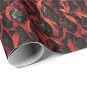 Lava en vulkanische Rocks | Volcano Magma-patroon Cadeaupapier (Rol Hoek)