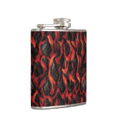 Lava en vulkanische Rocks | Volcano Magma-patroon Heupfles (Rechts)