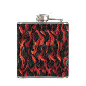 Lava en vulkanische Rocks | Volcano Magma-patroon Heupfles (Achterkant)