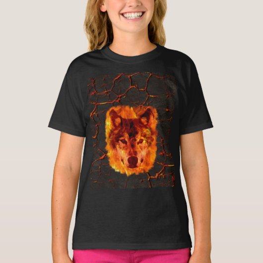 Lava Fire Wolf T-shirt (Voorkant)