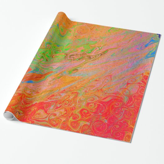 Lava Flame Roaring Cadeaupapier (Uitgerold)