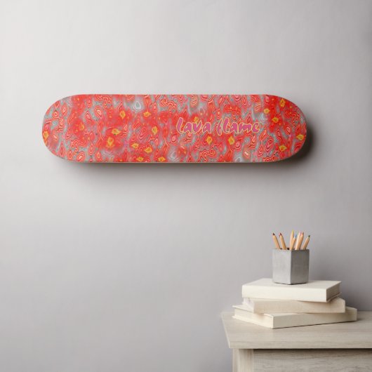 Lava Flame-skateboard Persoonlijk Skateboard (Muurkunst (Horizontaal))