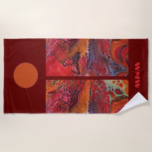 "Lava Flow" Beach Towel aanpassen Strandlaken (Voorkant)