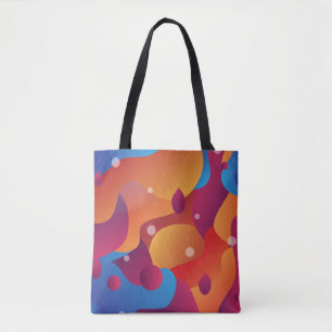 Lava Flow Canvas tas – Retro kleur cool