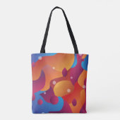 Lava Flow Canvas tas – Retro kleur cool (Achterkant)