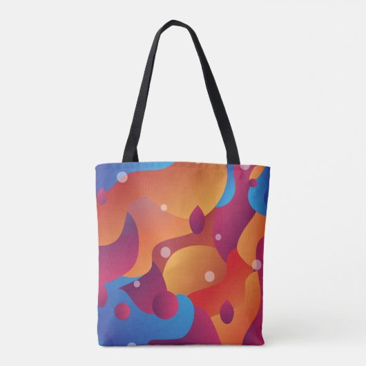 Lava Flow Canvas tas – Retro kleur cool (Achterkant)