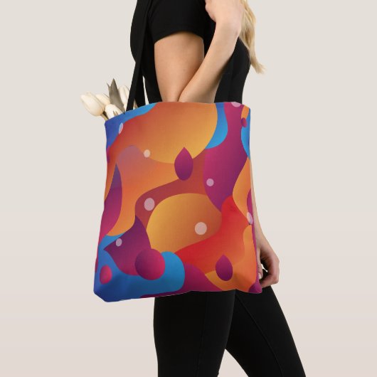 Lava Flow Canvas tas – Retro kleur cool (Dichtbij)