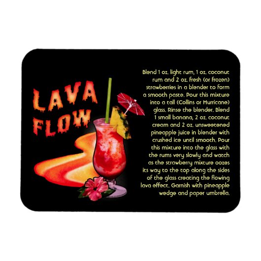 Lava Flow Recipe Magneet (Horizontaal)