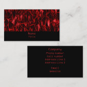 Lava Fractal Visitekaartje, rood Visitekaartje (Voorkant / Achterkant)