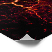 lava gekraakte achtergrondbrand poster (Hoek)