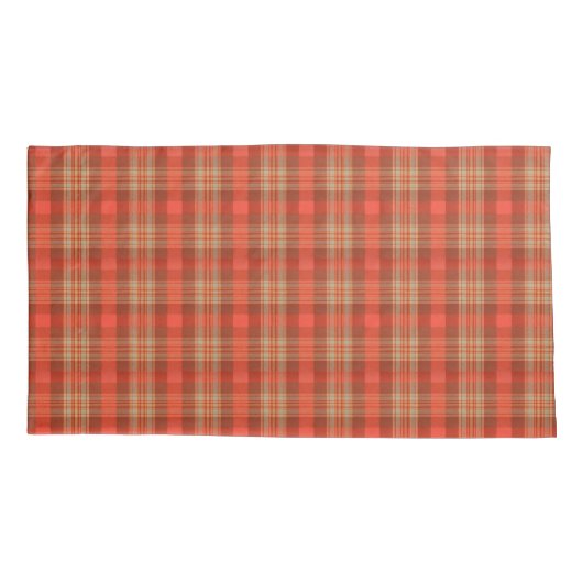 Lava-Herfsten en Poinciana Red Kussensloop (Achterkant-Links)