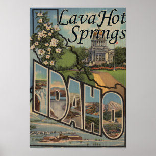 Lava Hot Springs, Idaho - Grote lettertjes Poster