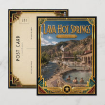 Lava Hot Springs Idaho Vintage Art Deco Gouden Tij