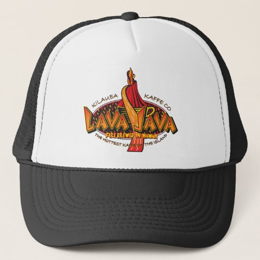 LAVA-JAVA-Coffee Cirkel Ontwerp Trucker Pet (Voorkant)
