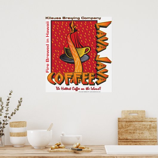 Lava Java Hawaiian Coffee Poster (Keuken)