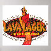 Lava Lager Hawaiian Beer Poster (Voorkant)