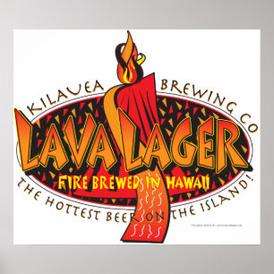 Lava Lager Hawaiian Beer Poster