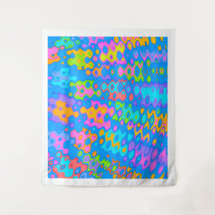 Lava Lamp Blobs Retro wandtapijt Wandkleed