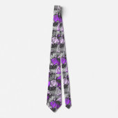 Lava Lamp Bloem Retro Tweekleurig Stropdas (Voorkant)